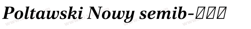 Poltawski Nowy semib字体转换